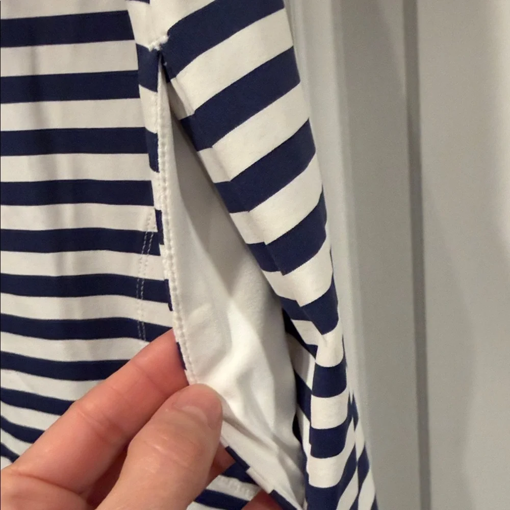 Tommy Bahama island zone Navy and White Striped Dress small - Picture 4 of 5